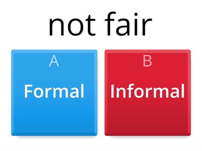 Quiz: Formal and informal language