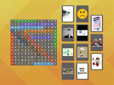 Prefix dis,in,un,non Wordsearch