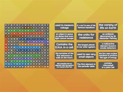 Science Wordsearch