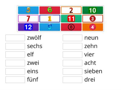 Zahlen 1-12