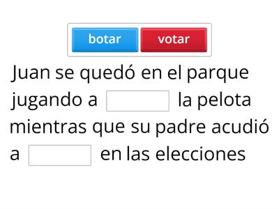 Palabras que suenan igual y se escriben diferente