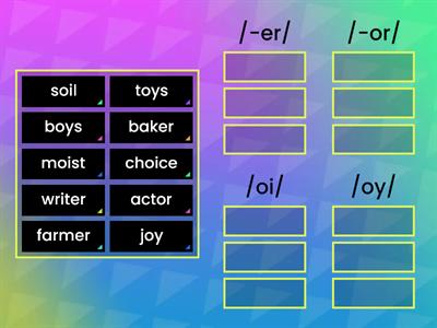 A Writer and an Actor (Sound-Spelling Sort)