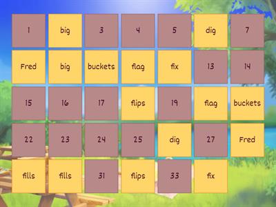 Fred & Max decodable words