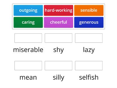 1.1 personality antonyms