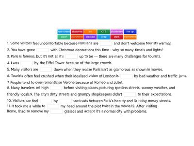 Expectations VS Reality Gap Fill