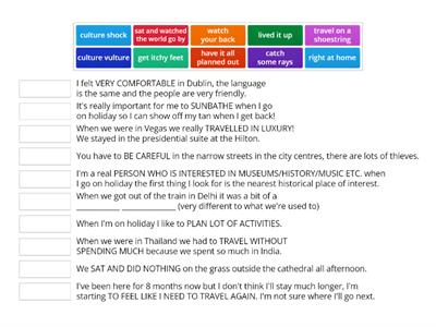 C1 advanced: vocabulary and conversation [1]: travel holidays