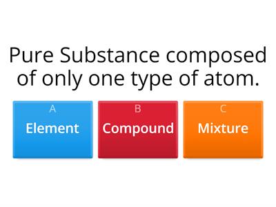 Element, Compound, or Mixture?