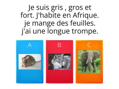 les devinettes sur les animaux