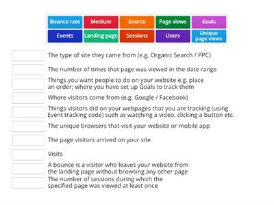 Analytics Definitions