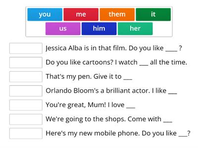 Object pronouns.