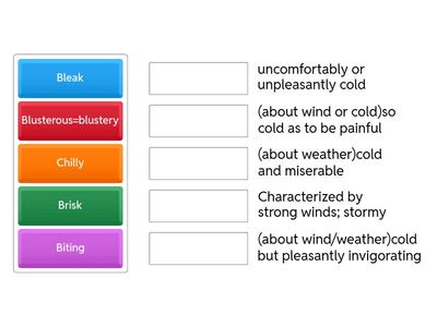 Winter adjectives☃️