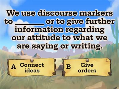 Let's review: Discourse Markers