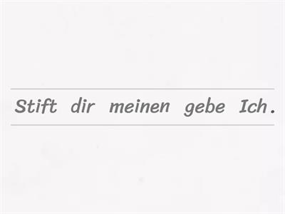 Составь из слов предложение