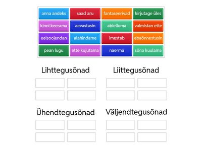 Pöördsõnad. Liht-, liit-, ühend- ja väljendtegusõnad