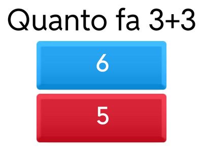 Quiz prima elementare matematica
