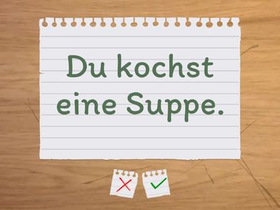 Perfekt regelmäßige Verben - Präsens umwandeln