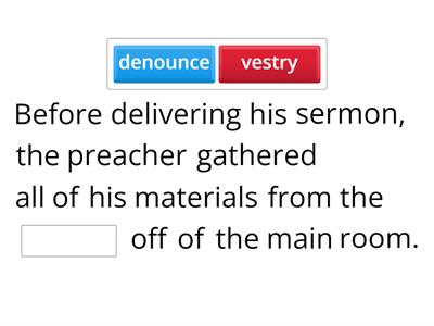 Act III Vocabulary Crucible