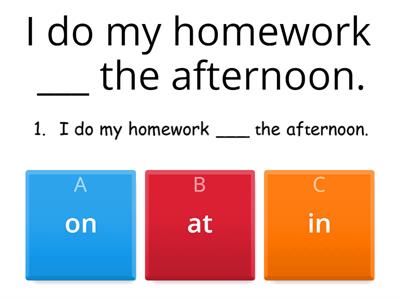 Prepositions of time 