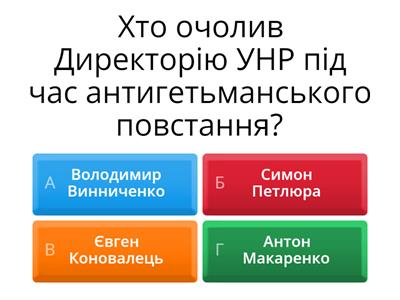Директорія УНР: у вогні війни та політичного протиборства
