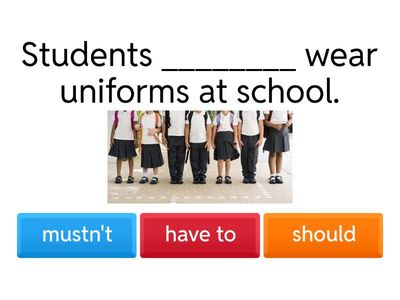  should, have to, must