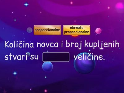 Proporcionalne i obrnuto proporcionalne veličine