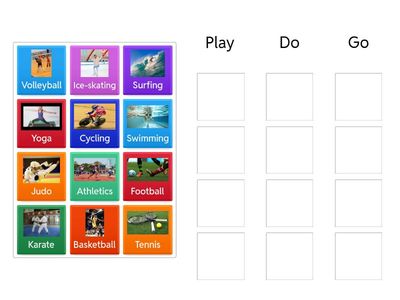 SPORTS: 'play', 'do' and 'go' 