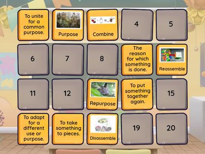Materials complete vocabulary Matching Pairs