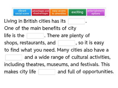 🏙️ Living in a British city – Text