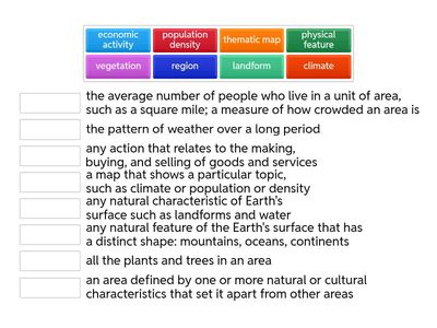 Geography Alive - Unit 1, Lesson 2 Vocab