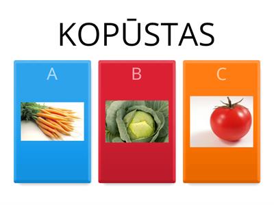 Pavadink/parodyk daržoves.