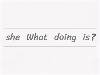 Present Continuous (unjumble)