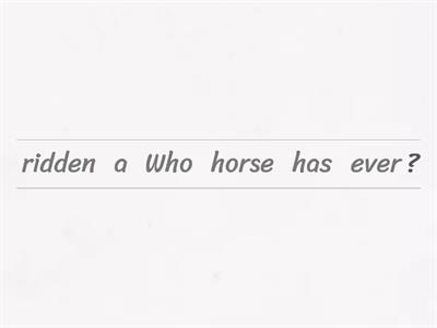 Present Perfect - unjumble 