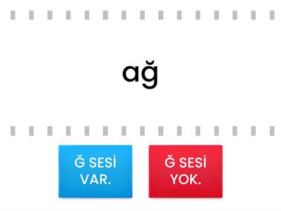 Ğ SESİ OKUMA