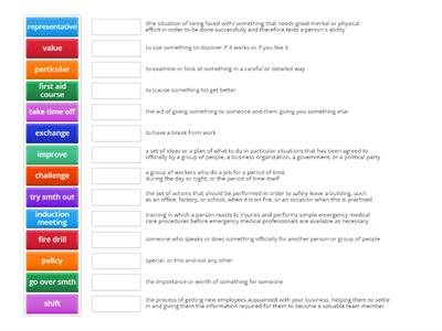 Roadmap B1+, Unit 2B new vocabulary