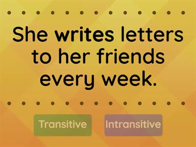 Transitive or intransitive Verb