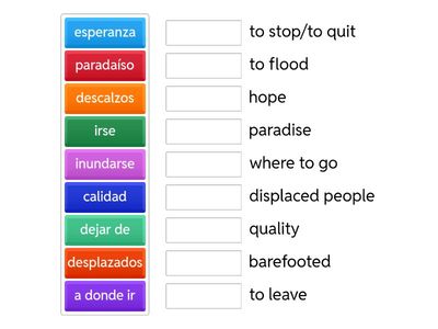Palabras claves para el video Pies descalzos
