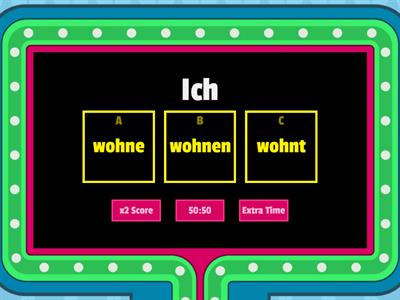 Verb Wohnen