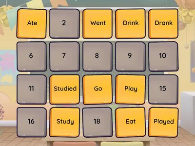 JOGO DA MEMÓRIA - VERBOS REGULARES E IRREGULARES