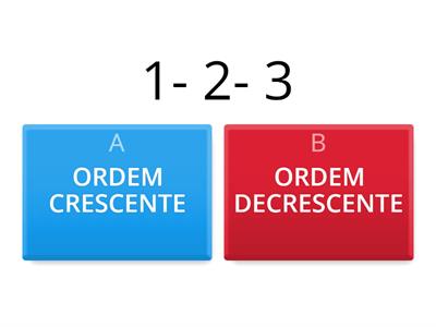  ORDEM CRESCENTE E DECRESCENTE (Números até 13)