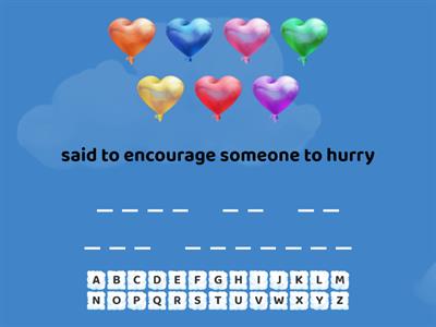 Hangman - Vocabulary - Talking about time - Advanced level