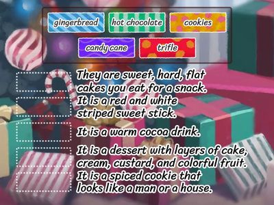 Annemie English - 아느미 잉글리시 - 원어민 영어 교습소 Christmas Word List 6: Christmas food - Match: word & definition