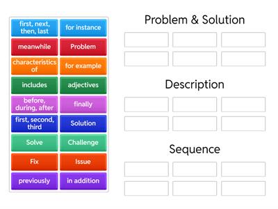 Text Structure Key Words