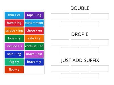 Just Words Unit 8 Double, Drop or Just + Review