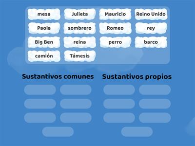 Sustantivos propios y comunes