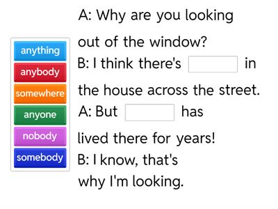 Something, anything, nothing, etc.