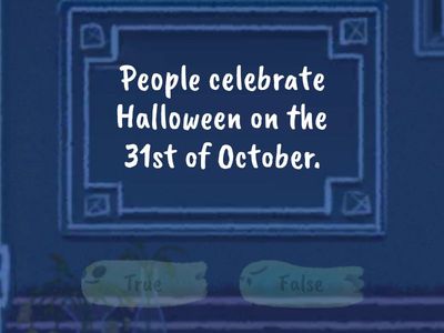 Halloween True or False Secondary school