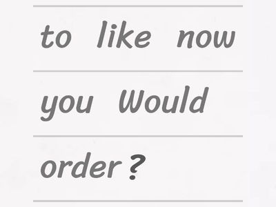 Requests and offers: at a restaurant