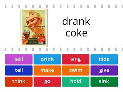 Match the present and past simple form of the verbs.