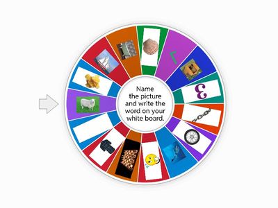 Spelling - digraph pictures wheel