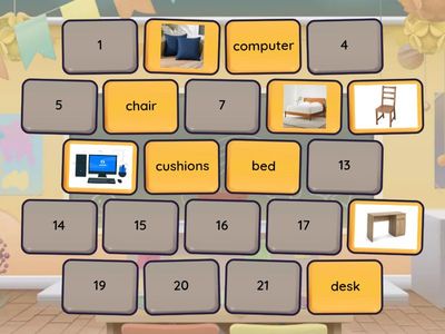 Items of furniture in the bedroom